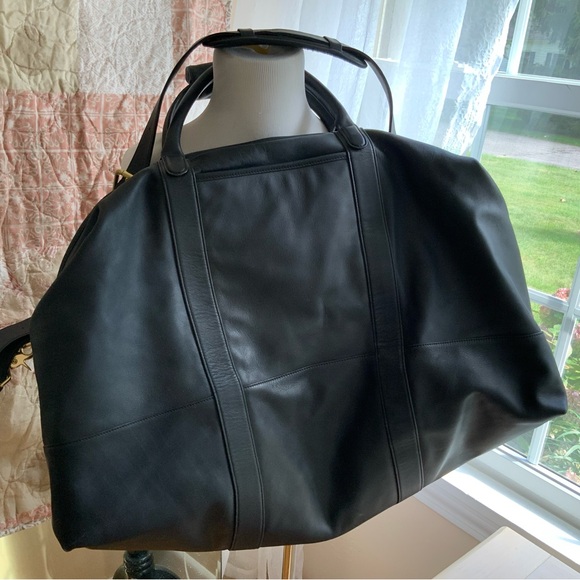 Sold: COACH 0503 Black Leather Travel Bag - Weekender - Duffle - Large - Picture 2 of 16